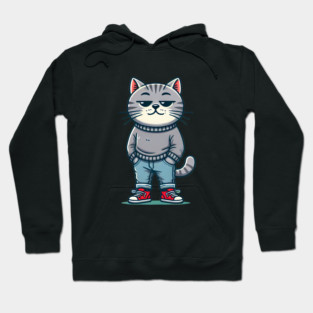 Funny Chilled Cat, Love Cats Hoodie