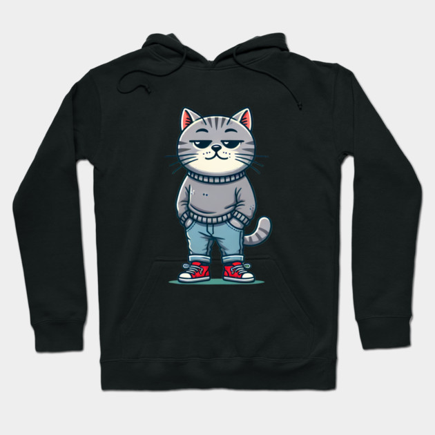 Funny Chilled Cat, Love Cats Hoodie by logiamerch