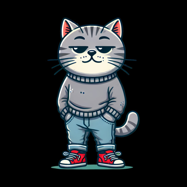 Funny Chilled Cat, Love Cats by logiamerch