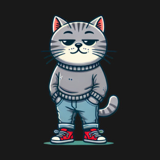 Funny Chilled Cat, Love Cats T-Shirt