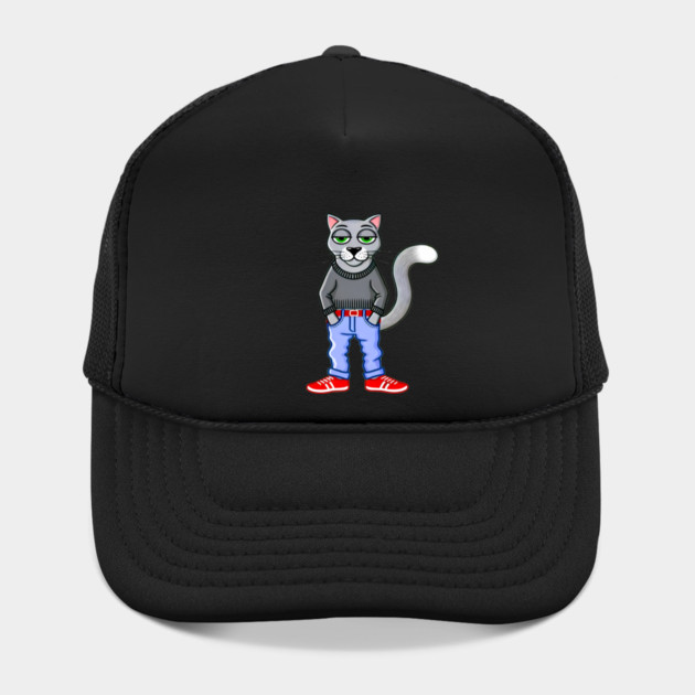 Funny Chilled Gray Cat, Love Cats by logiamerch