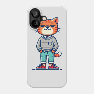 Funny Chilled Orange Cat, Love Cats Phone Case