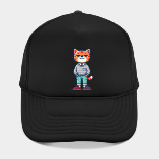 Funny Chilled Orange Cat, Love Cats Hat