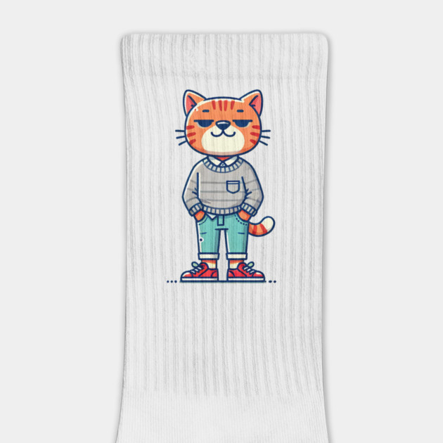 Funny Chilled Orange Cat, Love Cats by logiamerch