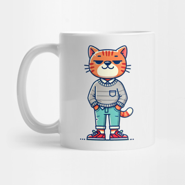 Funny Chilled Orange Cat, Love Cats by logiamerch