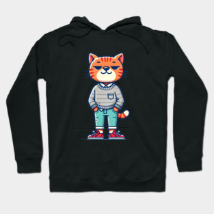 Funny Chilled Orange Cat, Love Cats Hoodie