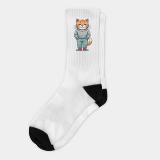 Funny Chilled Cat, Love Cats Socks