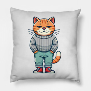 Funny Chilled Cat, Love Cats Pillow