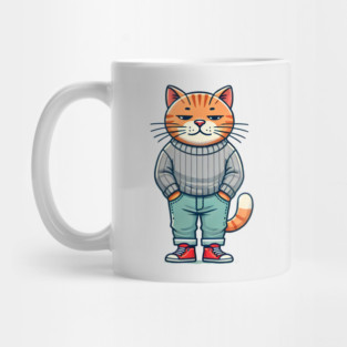 Funny Chilled Cat, Love Cats Mug