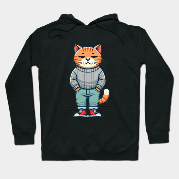 Funny Chilled Cat, Love Cats Hoodie by logiamerch