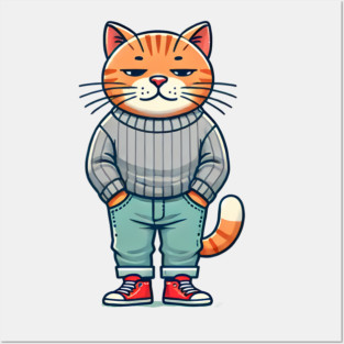 Funny Chilled Cat, Love Cats Posters and Art