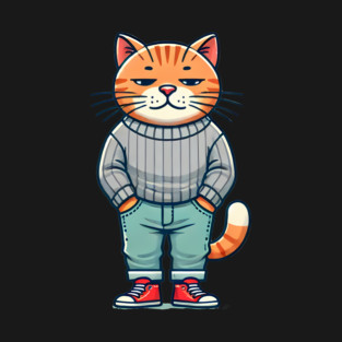 Funny Chilled Cat, Love Cats T-Shirt