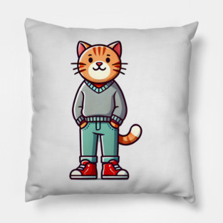 Funny Chilled Cat, Love Cats Pillow