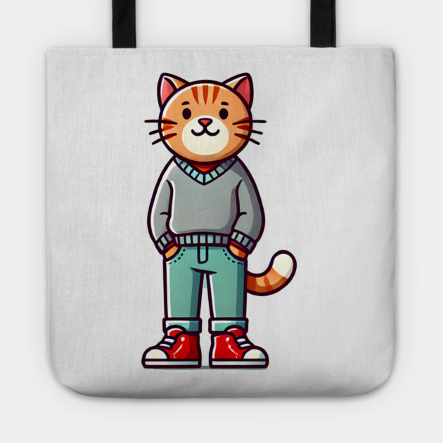Funny Chilled Cat, Love Cats Tote by logiamerch