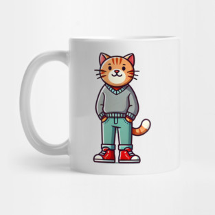 Funny Chilled Cat, Love Cats Mug