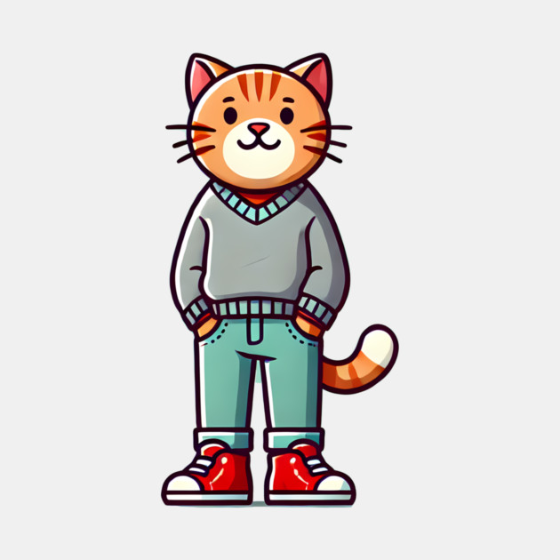 Funny Chilled Cat, Love Cats by logiamerch