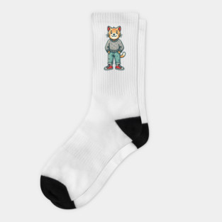 Funny Chilled Cat, Love Cats Socks