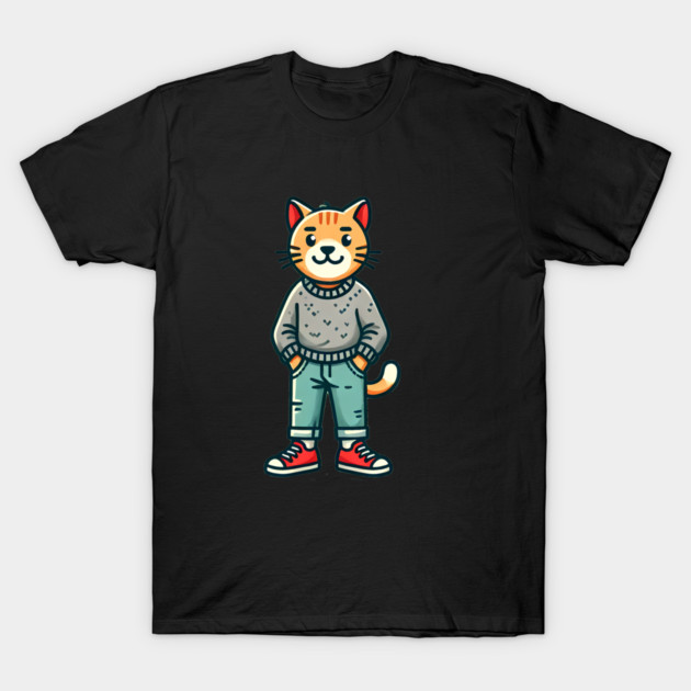 Funny Chilled Cat, Love Cats T-Shirt by logiamerch