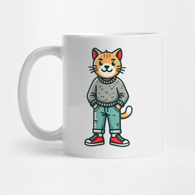 Funny Chilled Cat, Love Cats by logiamerch