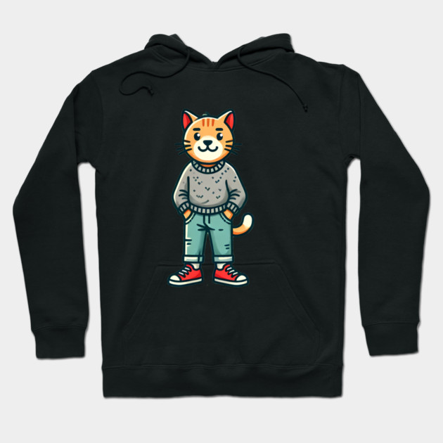 Funny Chilled Cat, Love Cats Hoodie by logiamerch
