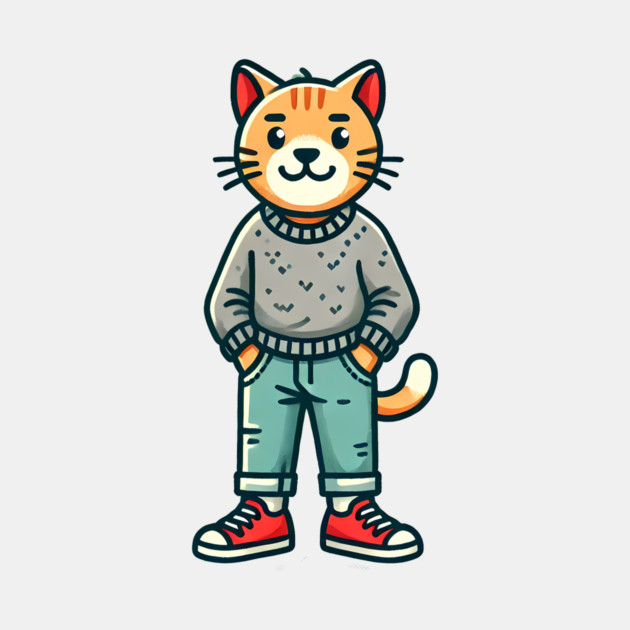 Funny Chilled Cat, Love Cats by logiamerch