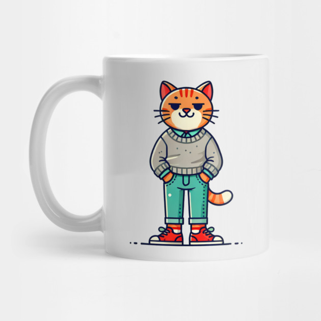 Funny Chilled Cat, Love Cats by logiamerch