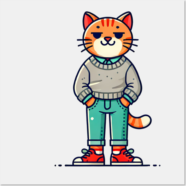 Funny Chilled Cat, Love Cats Wall Art by logiamerch