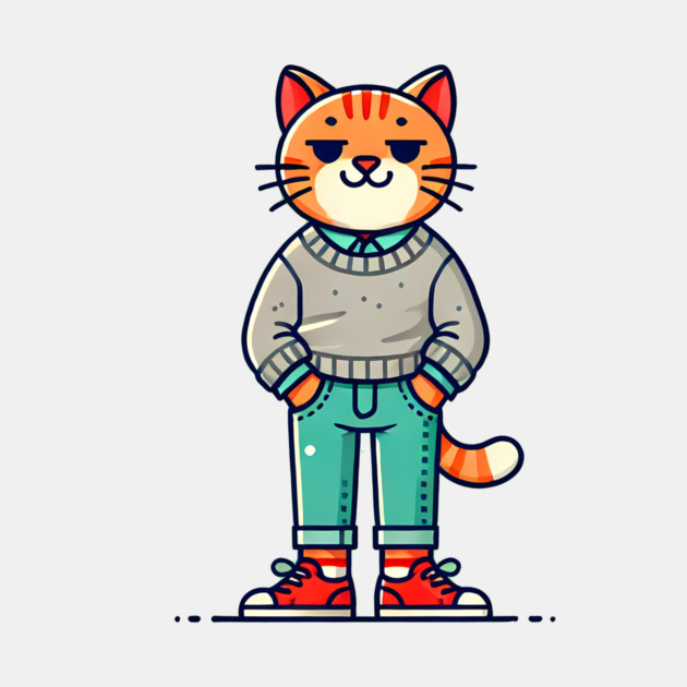 Funny Chilled Cat, Love Cats by logiamerch