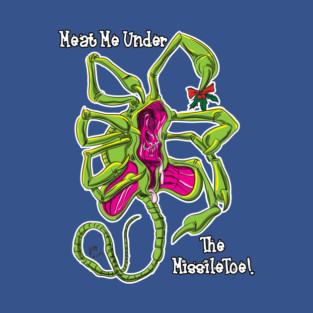 MEAT ME UNDER THE MISSILETOE FACE HUGGER T-Shirt