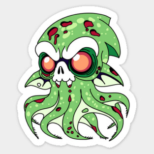 Vampire Squid Zombie Sticker