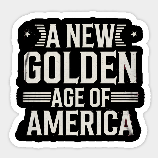 A New Golden Age of America, USA Flag Sticker by logiamerch
