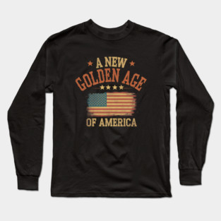 New Age of America, USA Flag Long Sleeve T-Shirt