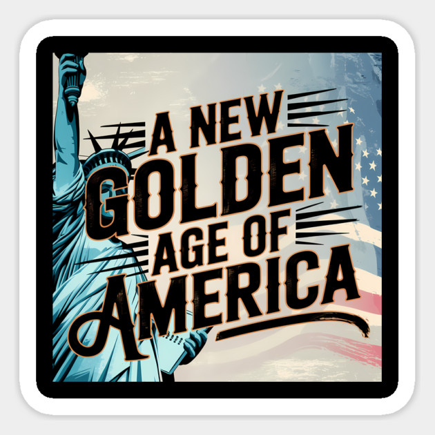New Age of America, USA Flag Sticker by logiamerch