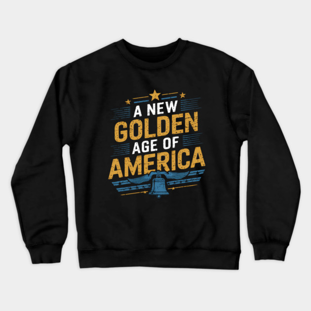 New Age of America, USA Flag Crewneck Sweatshirt by logiamerch