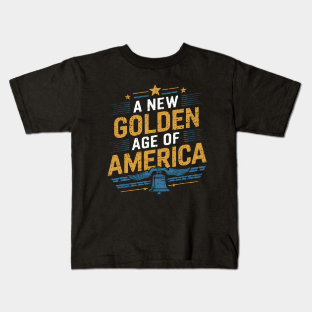 New Age of America, USA Flag Kids T-Shirt by logiamerch