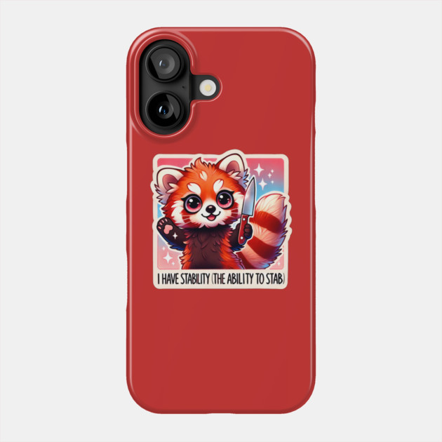 Red Panda Stability Phone Case by Demian Stipatio