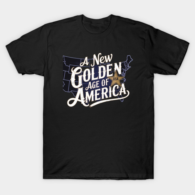New Age of America, USA Flag T-Shirt by logiamerch