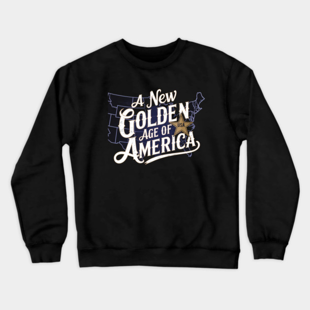 New Age of America, USA Flag Crewneck Sweatshirt by logiamerch