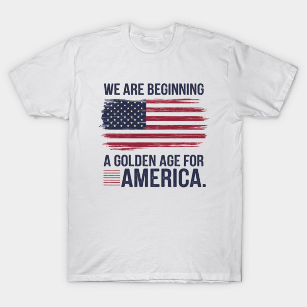 New Age of America, USA Flag, New Beginning T-Shirt by logiamerch