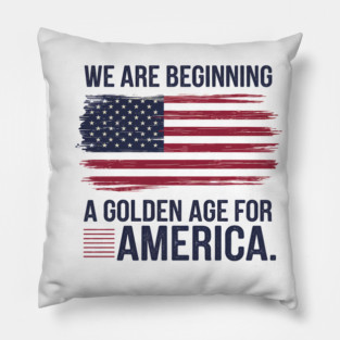 New Age of America, USA Flag, New Beginning Pillow