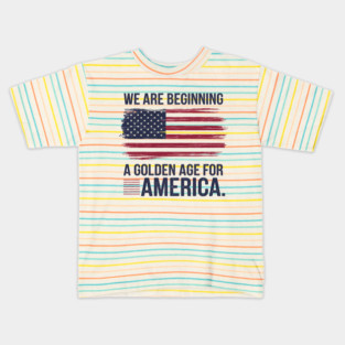 New Age of America, USA Flag, New Beginning Kids T-Shirt