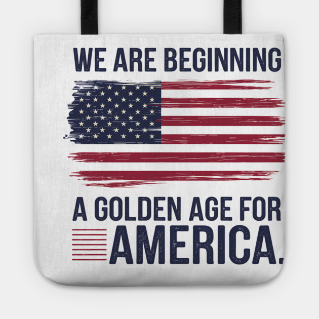 New Age of America, USA Flag, New Beginning Tote by logiamerch