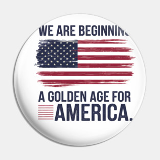 New Age of America, USA Flag, New Beginning Pin