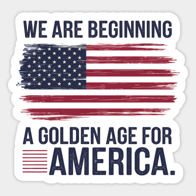 New Age of America, USA Flag, New Beginning Sticker by logiamerch