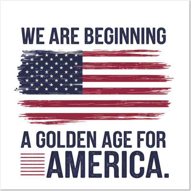 New Age of America, USA Flag, New Beginning Wall Art by logiamerch