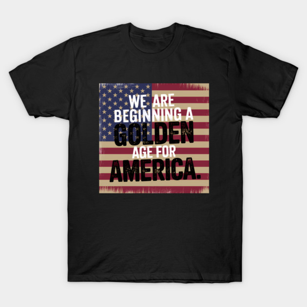 New Age of America, USA Flag, New Beginning T-Shirt by logiamerch