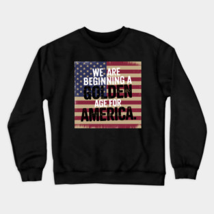 New Age of America, USA Flag, New Beginning Crewneck Sweatshirt