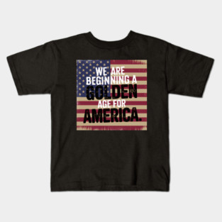 New Age of America, USA Flag, New Beginning Kids T-Shirt
