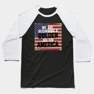 New Age of America, USA Flag, New Beginning Baseball T-Shirt
