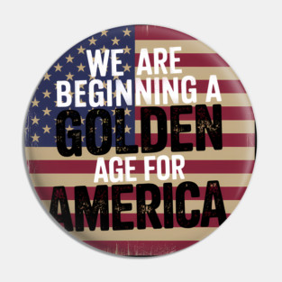 New Age of America, USA Flag, New Beginning Pin
